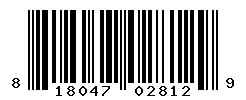UPC barcode number 818047028129