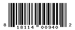 UPC barcode number 818114009402