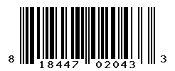 UPC barcode number 818447020433