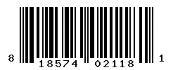 UPC 818574021181 barcode image