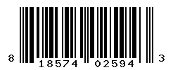 UPC barcode 818574025943