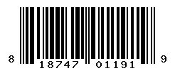 UPC barcode number 818747011919