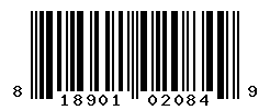 UPC barcode number 818901020849