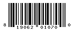 UPC barcode number 819062010700