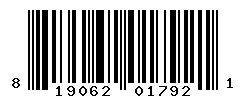 UPC barcode number 819062017921