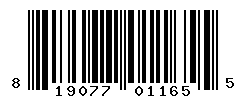 UPC barcode number 819077011655