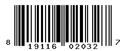 UPC barcode 819116020327