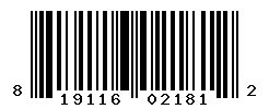UPC barcode 819116021812