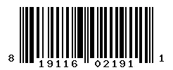 UPC barcode 819116021911
