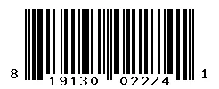UPC 819130022741 barcode image