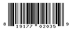 UPC barcode number 819177020359