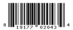 UPC barcode number 819177020434