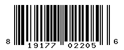UPC barcode number 819177022056
