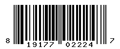 UPC barcode number 819177022247