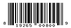 UPC barcode number 819265008009