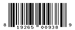 UPC barcode number 819265009389