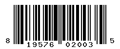 UPC barcode number 819576020035