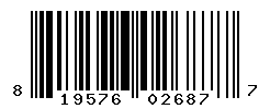 UPC barcode number 819576026877