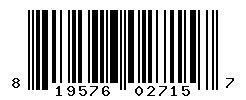 UPC barcode number 819576027157