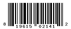 UPC barcode number 819615021412