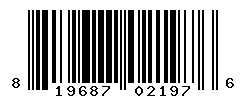 UPC barcode number 819687021976