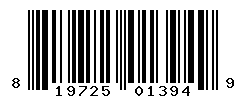 UPC barcode number 819725013949