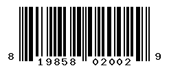 UPC barcode number 819858020029