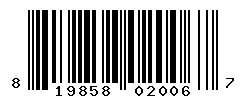 UPC barcode number 819858020067