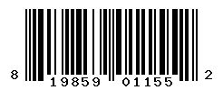 UPC barcode number 819859011552