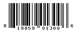 UPC barcode number 819859013006