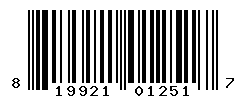 UPC barcode number 819921012517