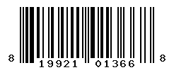 UPC barcode number 819921013668