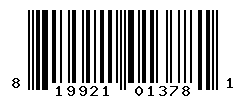 UPC barcode number 819921013781
