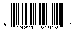 UPC barcode number 819921016102