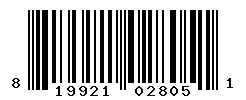 UPC barcode number 819921028051
