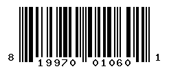 UPC barcode number 819970010601