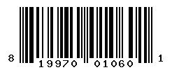 UPC barcode 819970010601