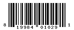 UPC barcode number 819984010291