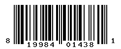 UPC barcode number 819984014381