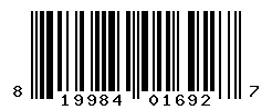 UPC barcode number 819984016927