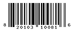 UPC barcode number 820103100816