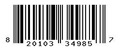 UPC barcode number 820103349857