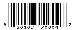 UPC barcode number 820103700047
