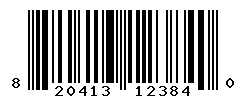 UPC barcode number 820413123840