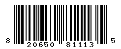 UPC barcode number 820650811135