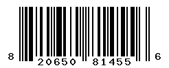 UPC barcode number 820650814556