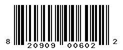 UPC barcode number 820909006022