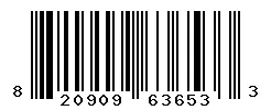 UPC barcode 820909636533