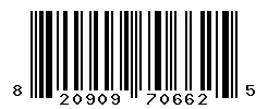 UPC barcode 820909706625