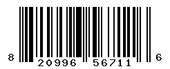 UPC barcode number 820996567116